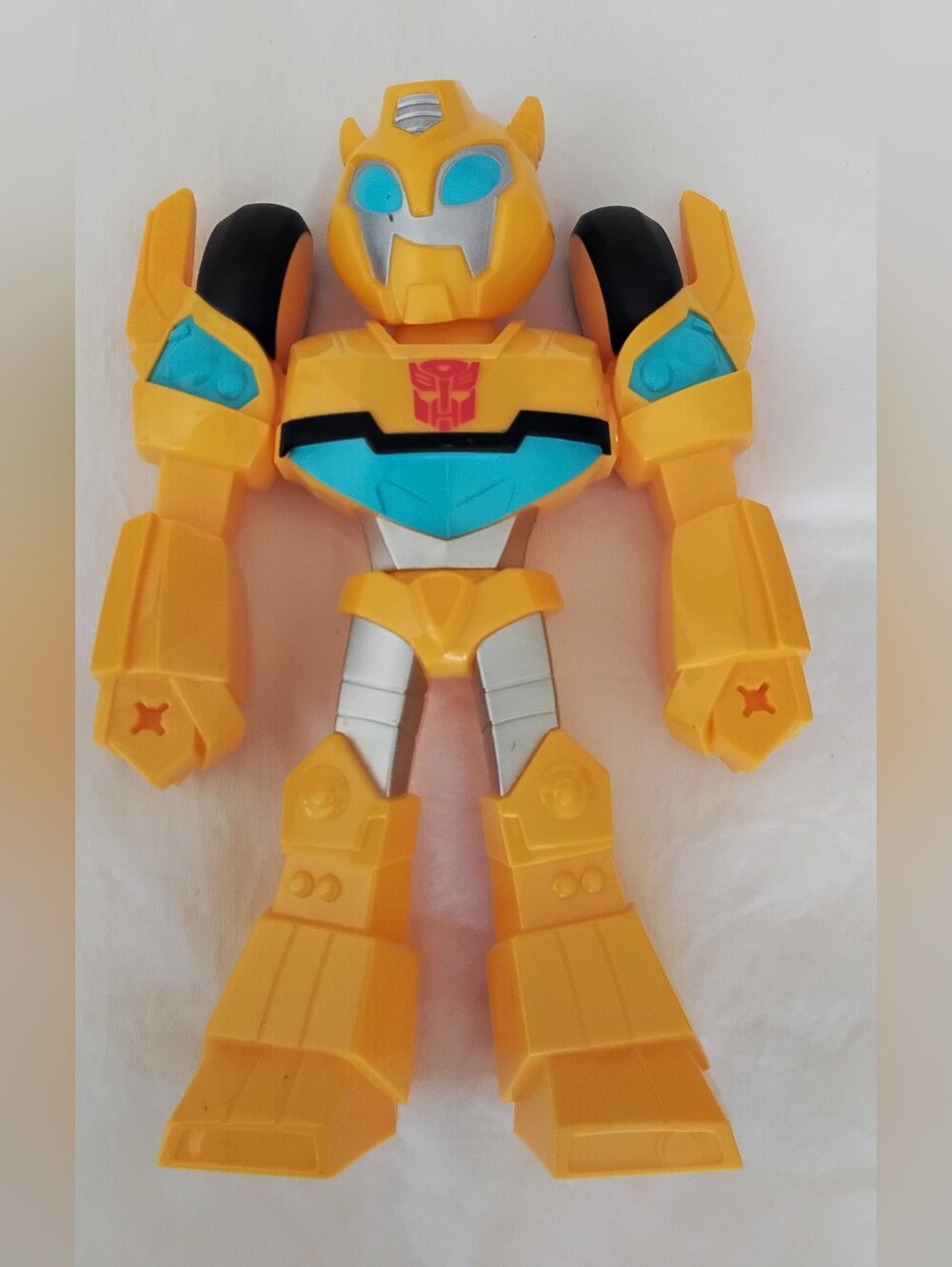 Hasbro Yellow and Blue Bumblebee-Style Transforming Robot Figure